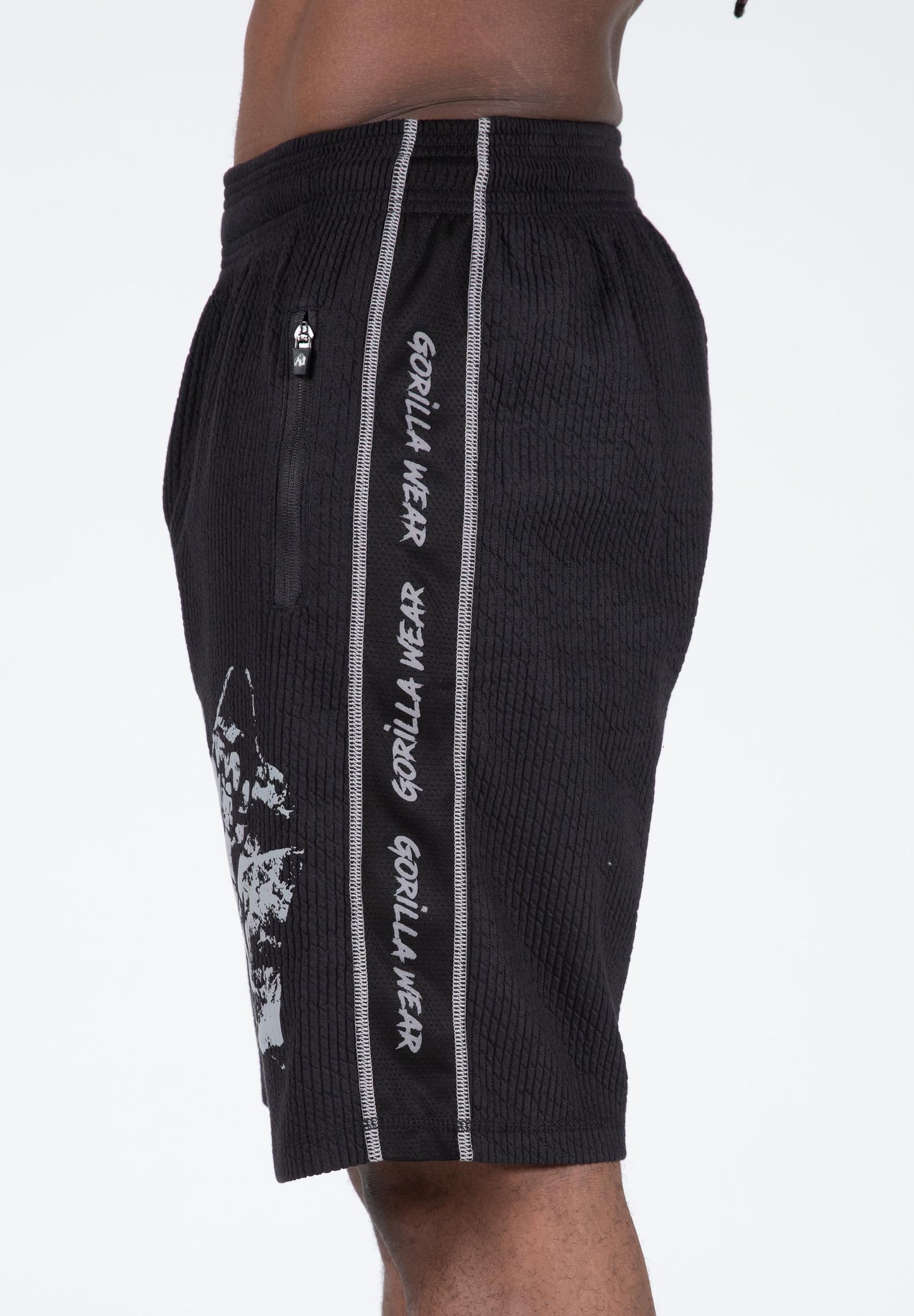 Gorilla Wear Buffalo Old School Workout Shorts, svart/grå