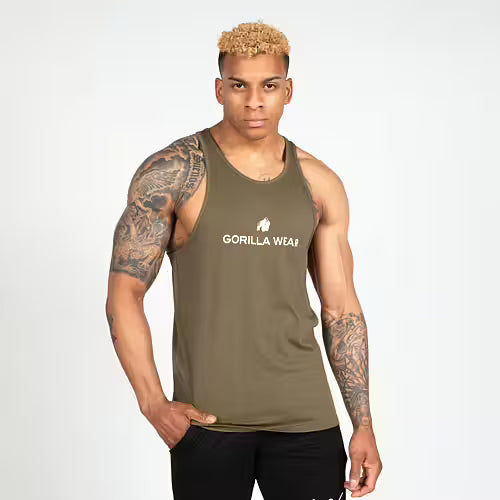 Gorilla Wear Carter Stretch Tank Top, armégrön