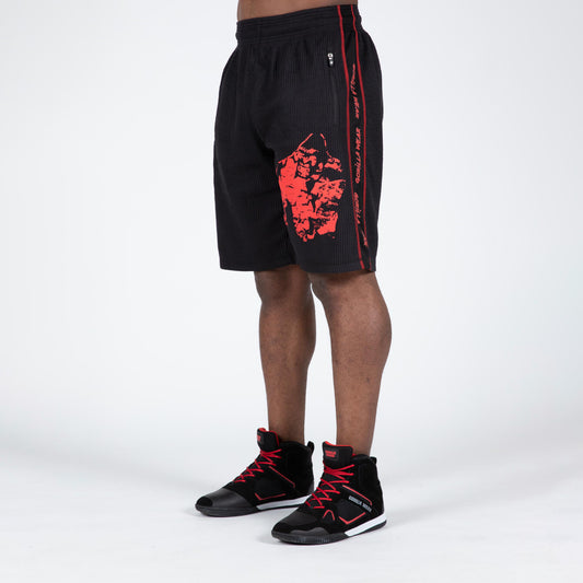 Gorilla Wear- Buffalo Old School Workout Shorts, svart/röd