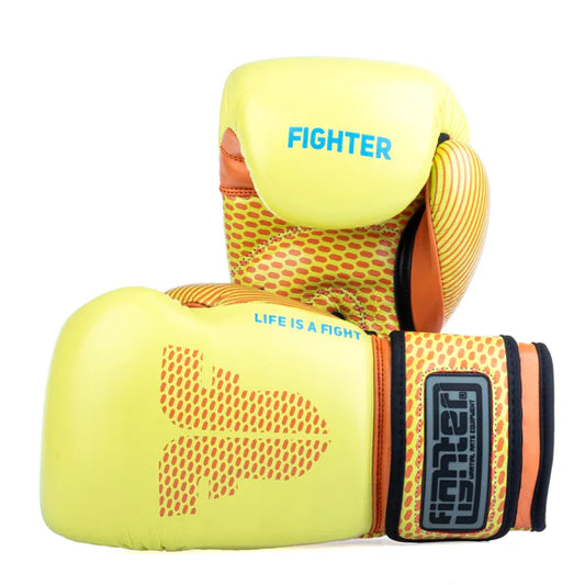 Träningshandskar för boxning - gul/orange, FBG-TRN-004