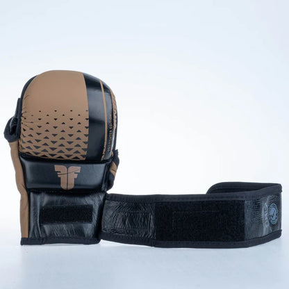 Fighter MMA-handskar Pro - svarta/bruna, FMGL-PRO-001