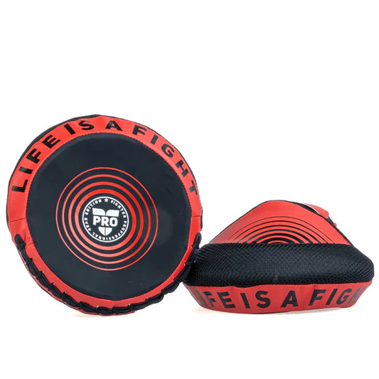 Fighter Round Shield Pro Small - svart/röd