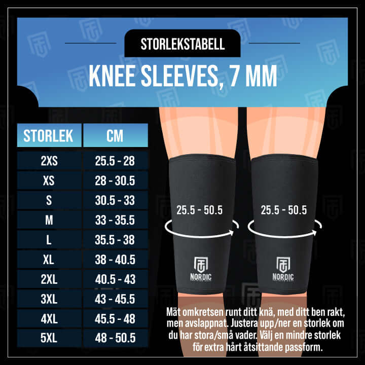 Nordic Training Gear Knee Sleeves, 7 mm