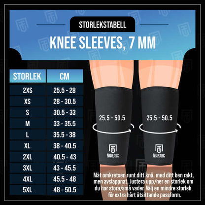 Nordic Training Gear Knee Sleeves, 7 mm