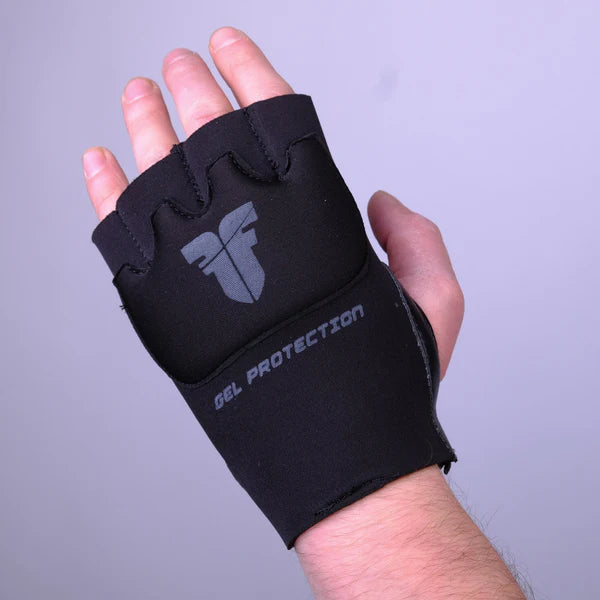 Fighter Strap Gel Handbindor - svart, FGW-001BB