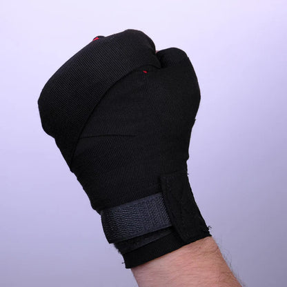 Fighter Strap Gel Handbindor - svart, FGW-001BB
