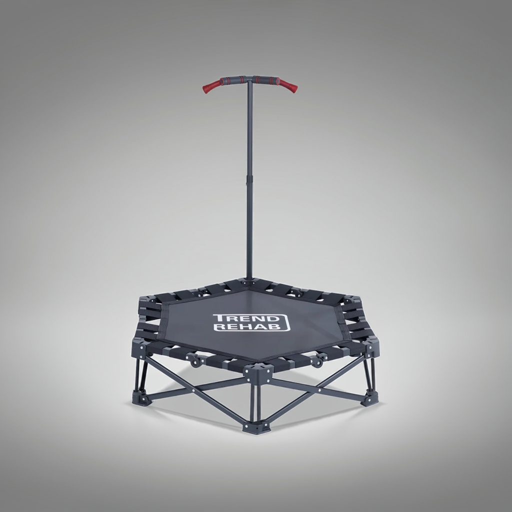 TrendRehab - Hopfällbar studsmatta 106 cm med handtag
