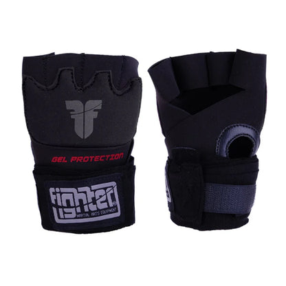 Fighter Strap Gel Handbindor - svart, FGW-001BB