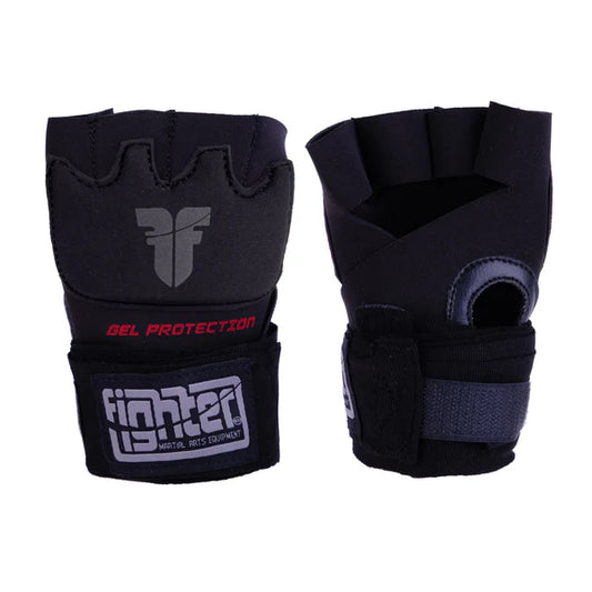 Fighter Strap Gel Handbindor - svart, FGW-001BB