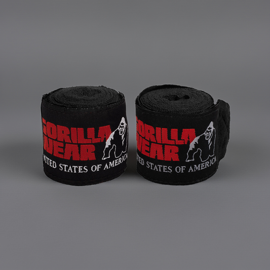 Gorilla Wear Boxing Hand Wraps, svart