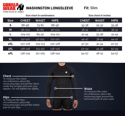 Gorilla Wear Washington Long Sleeve, svart