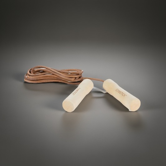 Gymstick läderhopprep - Wood